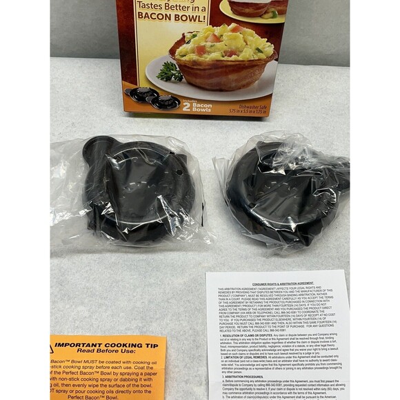 Perfect Bacon Bowl - As Seen On Tv - Set Of 2 New In Box Bowls - Picture 7 of 8